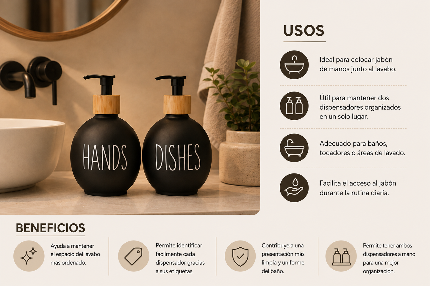 Set x2 Botellas de Vidrio baño
