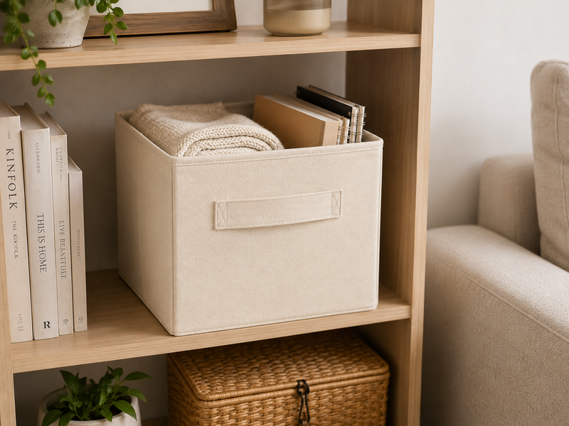Cubo Organizador de Tela con Manijas